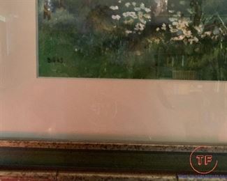 Watercolor ‘Birch Trees’ by Edward (Ed) George Diers Rookwood Pottery Artist 1896 - 1931