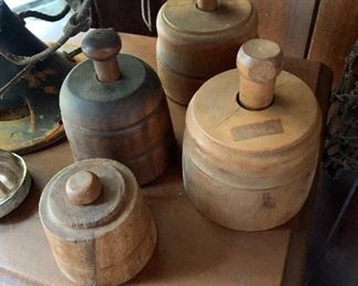 Primitive Wood Butter Molds