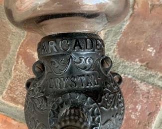 RARE Antique ARCADE CRYSTAL Coffee Grinder