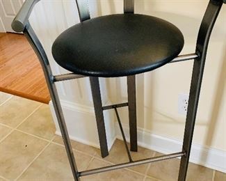 Industrial Style, Metal, Restaurant Grade Bar Stools, One of Two.