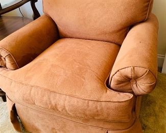 Terracotta/Rust Colored Accent Chairs, Swivel Rockers, One of Two by  Drexel