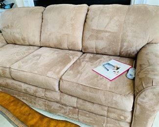 Sleeper Sofa, Sleep Number with Electronic Remote and Manual, Beige Mole Skin