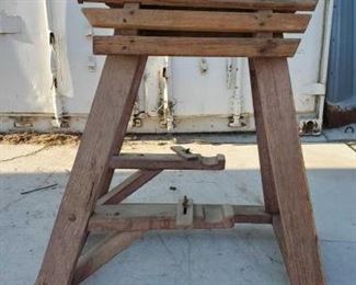301
Custom Saddle Rack on Wheels
Custom wood saddle rack on wheels. Saddle rack measures 43"x30"x26"long. Is made to keep your saddle in perfect shape while not being used. Has custom holders to keep your stirrups at the right angle at all times.