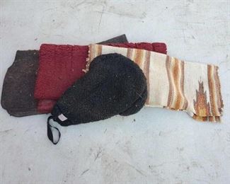 182
Padded Saddle Seat Cover, Navajo, English and Saddles Pads
Bareback pad with stirrups, 2 Misc English, 2 Pads, a Navajo and a padded saddle seat cover