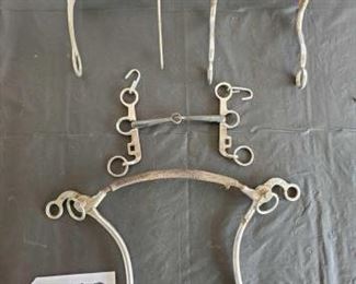 40
Two Cowboy Curb Bits, Snaffle Bit and a Kelly Hackamore Bit
Two Cowboy Curb Bits, and snaffle and a Kelly Hackamore Bit