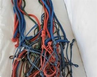 424
10 Knotted Ranch Rope Halters with 6ft Leads Attached
10 Knotted Ranch Rope Halters and 6ft Leads Attached
Misc colors