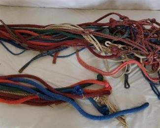 425
10 Knotted Ranch Rope Halters and 6ft Leads Attached
10 Knotted Ranch Rope Halters and 6ft Leads Attached