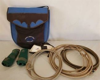 293
NRS Rope Bag with Three Ropes, Pro Choice Over Reach Boots and Pro Choice Splint Boots
NRS Rope Bag with Three Ropes, Pro Choice Over Reach Boots and Pro Choice SMB ll Splint Boots. Two ropes are Classic extra soft