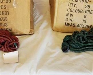 513
New Knotted Ranch Rope Halters With 6 ft Lead Ropes Attached
New Knotted Ranch Rope Halters With 6 ft Lead Ropes Attached
25 + or - Burgundy
25 + or - Green
All standard horse size