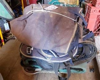 329
4-Heavy and Medium Turnout Horse Blankets
Heavy and Medium Turnout Horse Blankets
Kinsington 18 oz canvas duck size 82
Weaver is medium size
Big D is large
All in good condition, just needs to be cleaned