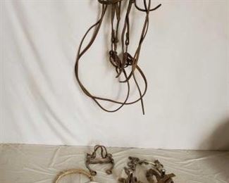 136
Bridle, Bits, Rawhide Nose Band, Dental Tool and a Donal Horse Perfecter
Bridle, Bits, Rawhide nose band, Dental Tool and a Donal Horse Perfecter. All this in one lot, for one money. Dental tool needs some repair