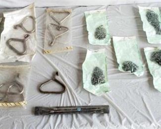 85
Lot of Calf Pullers, Chains and Miscellaneous Veterinanian Tools
2- Eazi Breed CIDR Cattle Inserts
5- 60' Calf Puller Chains
3- 30' Calf Puller Chains
3- Complete Sets of Calf Pulling Handles
1- Half Set of Calf Pulling Handles (not a complete set, see picture)
2- Miscellaneous Veterinary Tools