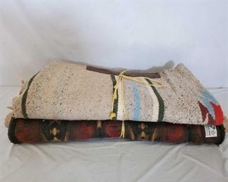 504
Four Used Saddle Pads
Four used saddle pads:
1 Diamond Wool Saddle Pad 31"
1 Cream colored Navajo Maytex Pad
1 Navajo Multi Colored Pad With Leather Wears
1 Misc Pad