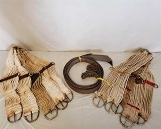 507: Nice Used Cinches and Latigos
Nice Used Cinches and Latigos;
10 Used and Very Well Cleaned Cinches All Around 30"
7 Nylon Latigos
