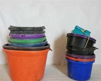 527
Lots of Used Buckets and Plastic Feed Scoop
Buckets....buckets....buckets. Three different sized buckets in this lot. One plastic feed scoop also. All in very good condition.