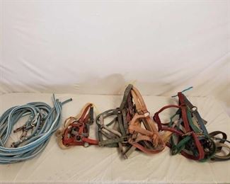 537
Lot of Nylon Webbed Horse Halters, Foal/Standard/Large Sizes and Lead Ropes
Great mix of Nylon Webbed Halters and Lead Ropes featuring a variety of sizes including (3)Foal, (5)Standard and (5) Large size. Also includes 5 lead ropes in good condition.