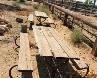 296
4-Picnic Tables
4-Picnic Tables
60" x60" including benches
Some repair is needed on some
All for one money