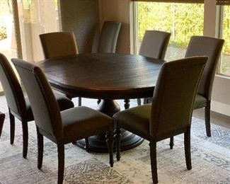 Riverside Furniture Corinne Dining Room Table w/ 8 Chairs	Table: 30x54x71-53in. Chairs: 40x20x23in	HxWxD