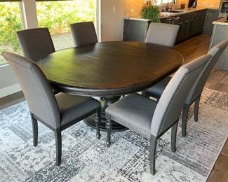 Riverside Furniture Corinne Dining Room Table w/ 8 Chairs	Table: 30x54x71-53in. Chairs: 40x20x23in	HxWxD
