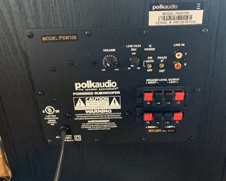Polk Audio 10in Powered Subwoofer sub PSW108	14x14.5x16in	HxWxD
