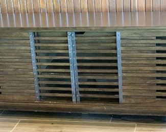 Casual Life Rustic/Industrial louvered Media Cabinet 30x72x18in HxWxD