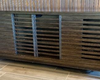 Casual Life Rustic/Industrial louvered Media Cabinet	30x72x18in	HxWxD
