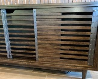Casual Life Rustic/Industrial louvered Media Cabinet	30x72x18in	HxWxD
