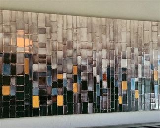 Contemporary Faux Tile Art 30x60x1.5in HxWxD
