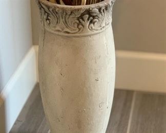 Ceramic Decor pot w/ Branches	Vase: 18in H	
