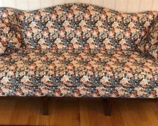 Camel Back Floral Sofa