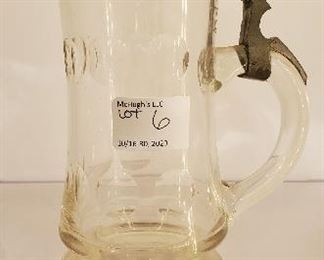 German engraved beer stein