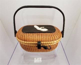 Nantucket Lightship basket purse