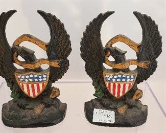 cast iron eagle bookends