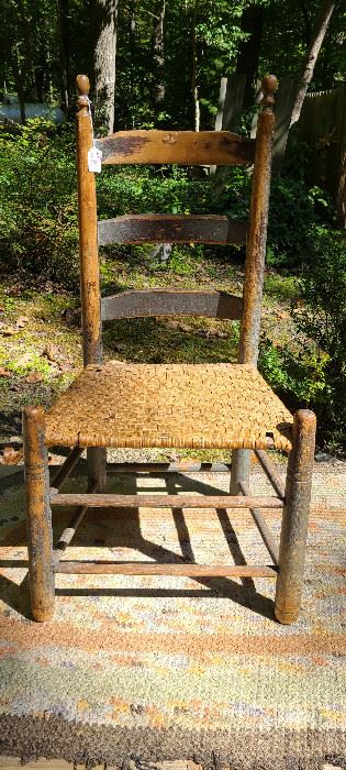 Johnson Family Primitive Ladder Back Side Chair