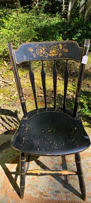 Hitchcock style side chair original paint