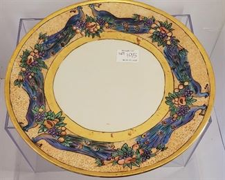 Large antique hand painted French porcelain charger/ platter Haviland Limoges