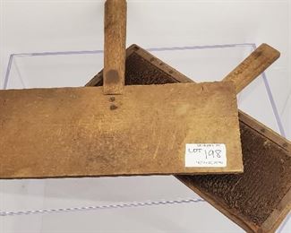 Antique wooden wool carding combs information attached for Bacon's Castle , Surrey Virginia