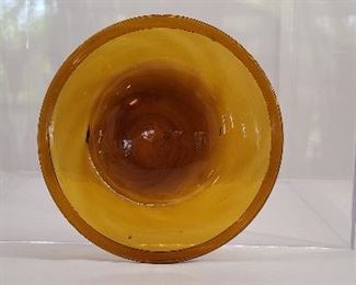Antique Amber blown glass plate