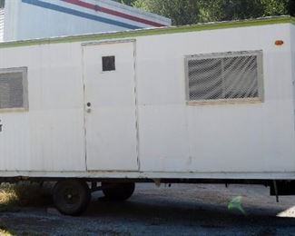Double Axle Jobsite/ Construction Office Trailer, 20ft x 8ft x 10ft, 2 5/15in Ball Hitch, Frame Marked WS8705