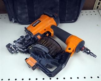 Ridgid Pneumatic Coil Roofing Nailer Model R175RND In Soft-Sided Case
