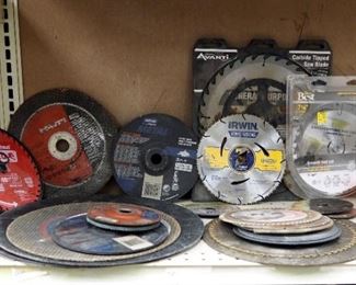 Sanding, Cutoff And Diamond Blade Assortment, Various Sizes And Styles Qty 33