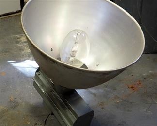 Hanging Metal Halide Light Fixture, 22.5" Tall, Shade Measures 18" Round