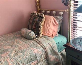 Twin brass bed 