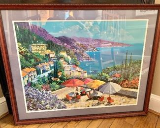 $125 - Seascape print.  36" W x 28.75" H. 