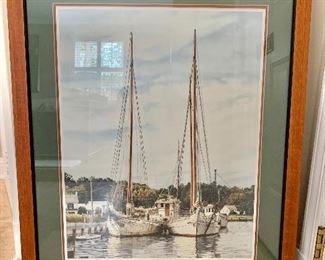 $125 - Framed "Chesapeake Heritage" lithograph.  29.5" W x 36.5" H. 