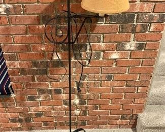 $75 - Vintage metal standing lamp.  18" W, 56" H. 