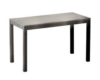 $95 - Container Store Parsons Desk - powder coated steel base with a weathered smoke color melamine surface - 60" x 30" x 29.5"H