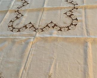 $40 Embroidered Tablecloth 