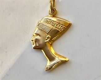 $100 14K Gold "585" Egypt pendant charm 
