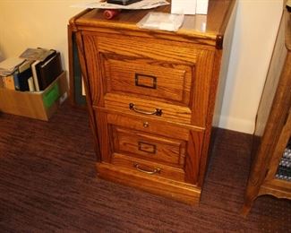 Two drawer wood file cabinet exc condition